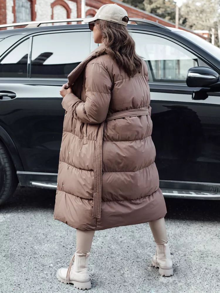 Moteriška šviesiai ruda dygsniuota striukė Favi