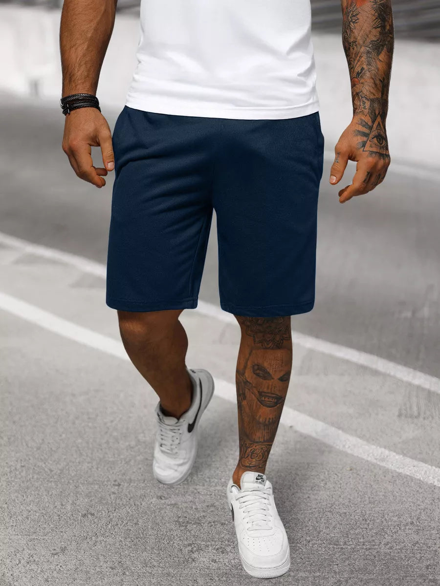 Tamsiai mėlyni vyriški sportiniai šortai Saravi