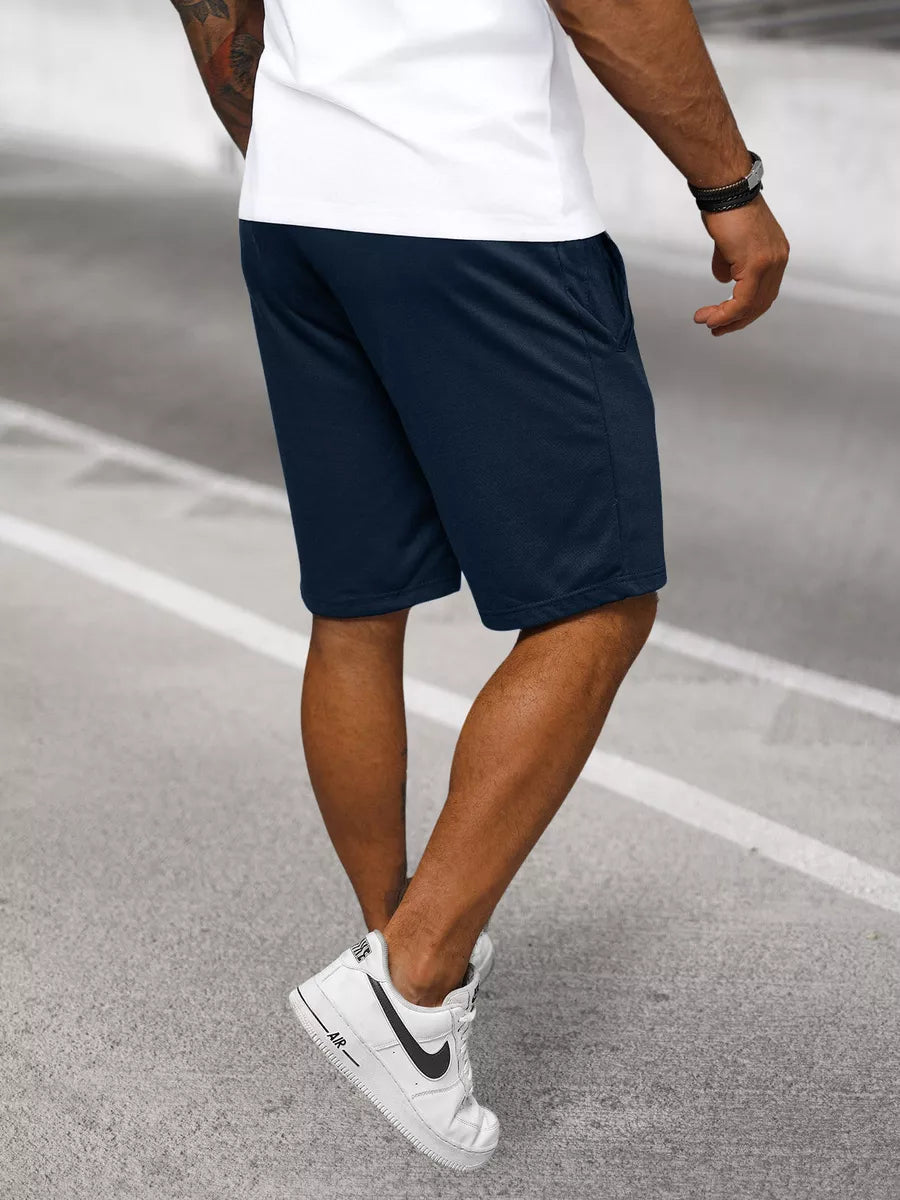 Tamsiai mėlyni vyriški sportiniai šortai Saravi