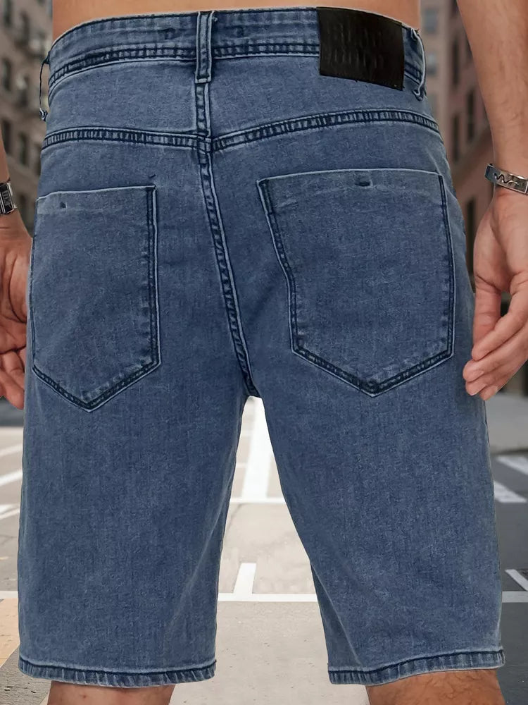 Vyriški mėlyni džinsiniai šortai Jack