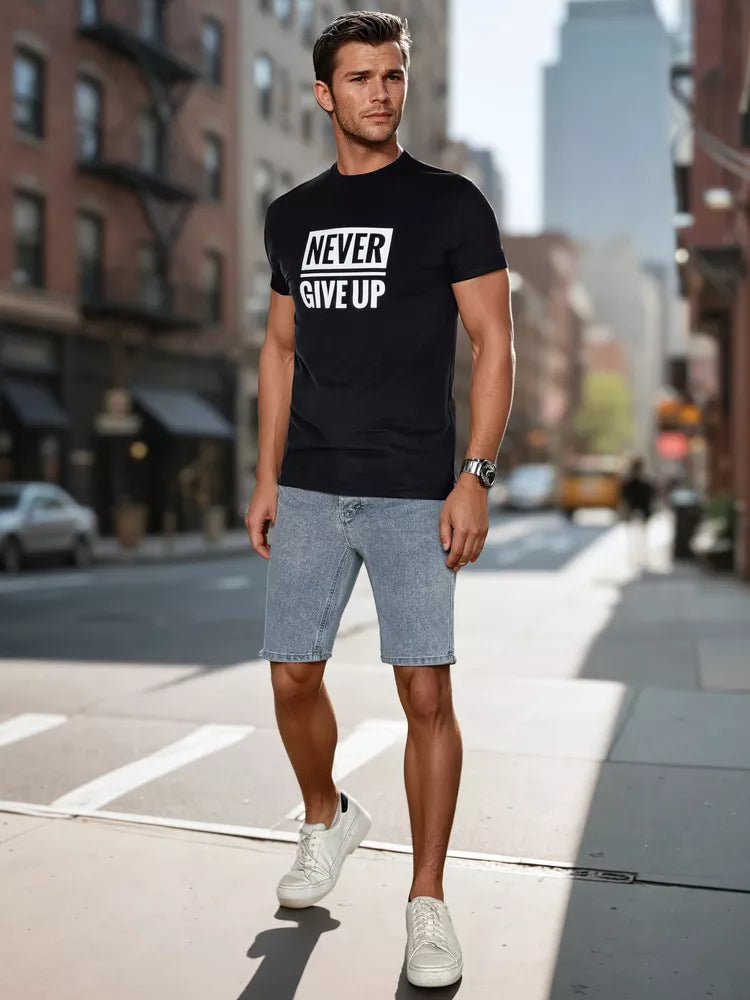 Vyriški šviesiai mėlyni džinsiniai šortai Jack