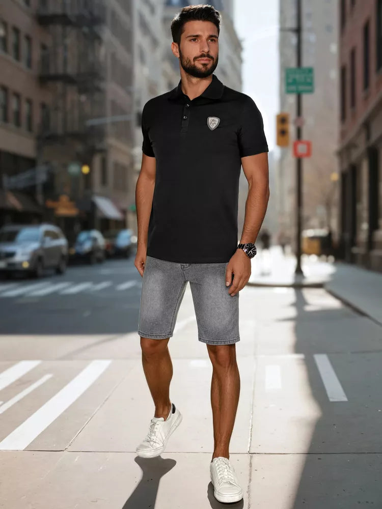 Vyriški pilki džinsiniai šortai Jack