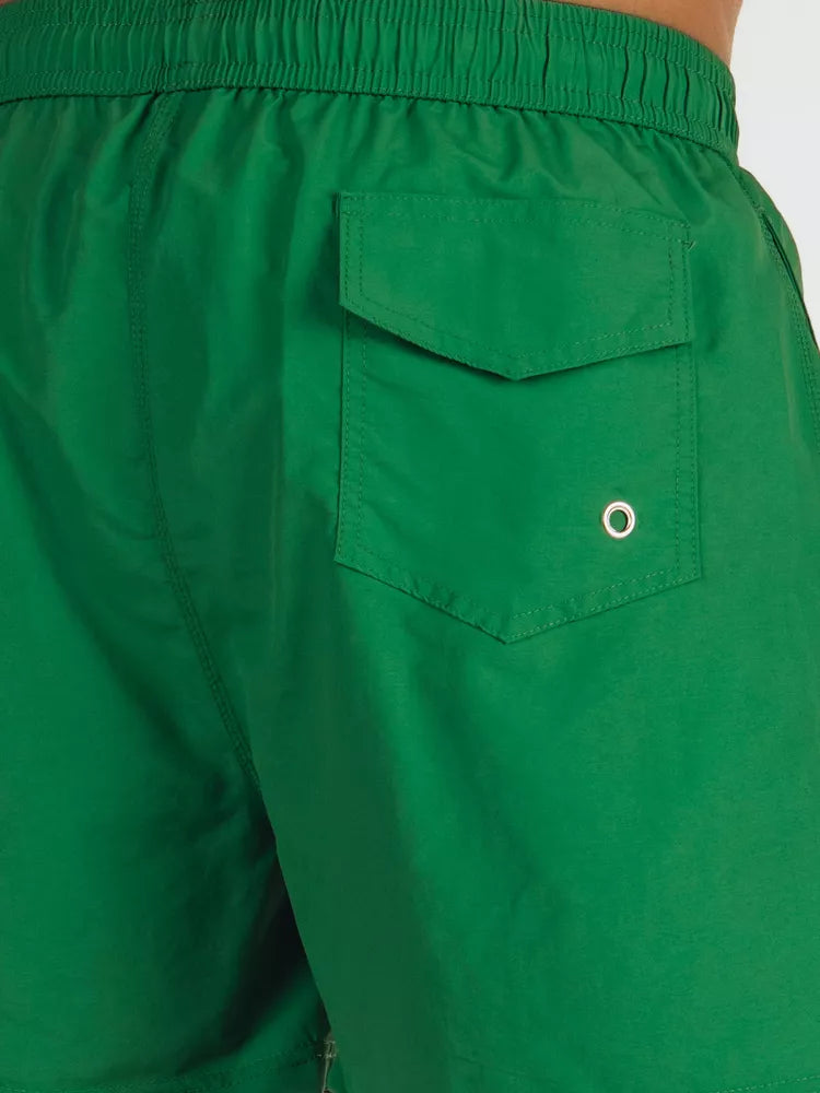 Vyriški tamsiai žali maudimosi šortai Flesy