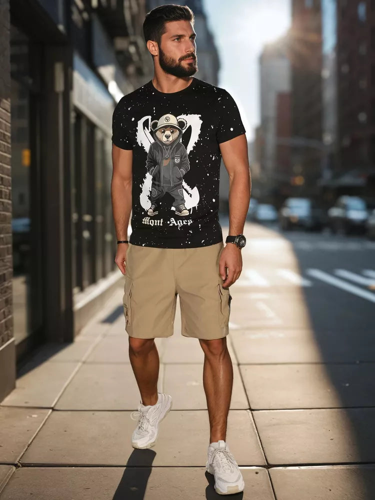 Vyriški rusvos spalvos šortai Stone