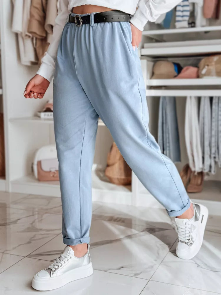 Moteriškos mėlynos kelnės su diržu Tailandi