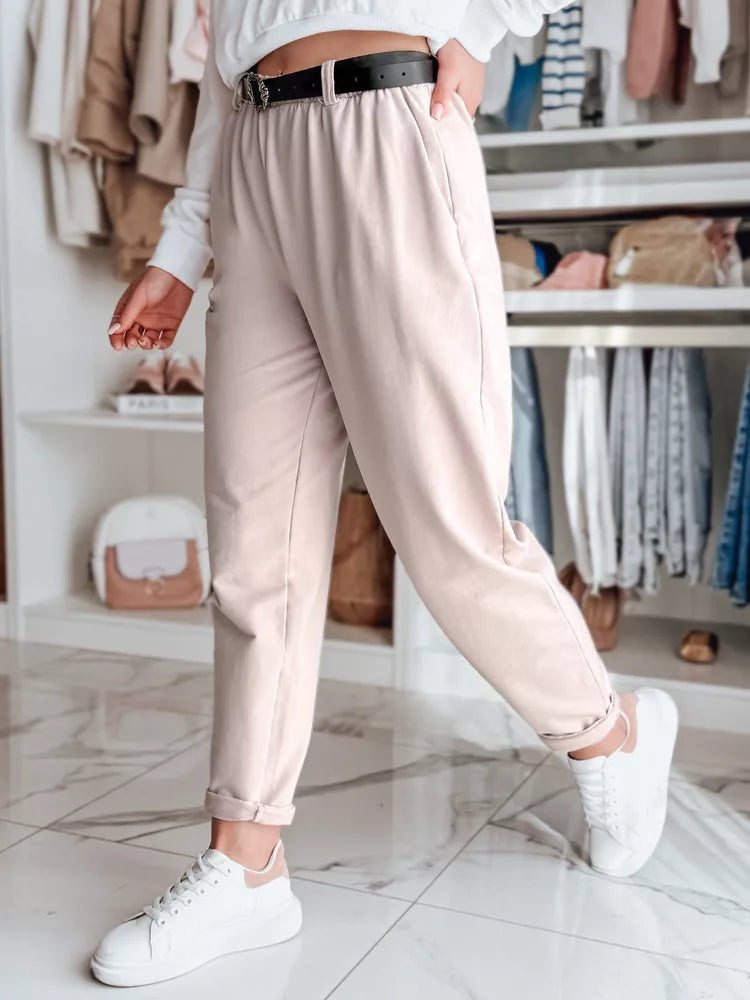 Moteriškos rožinės kelnės su diržu Tailandi