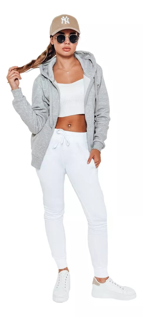 Moteriškos baltos laisvalaikio kelnės Flor