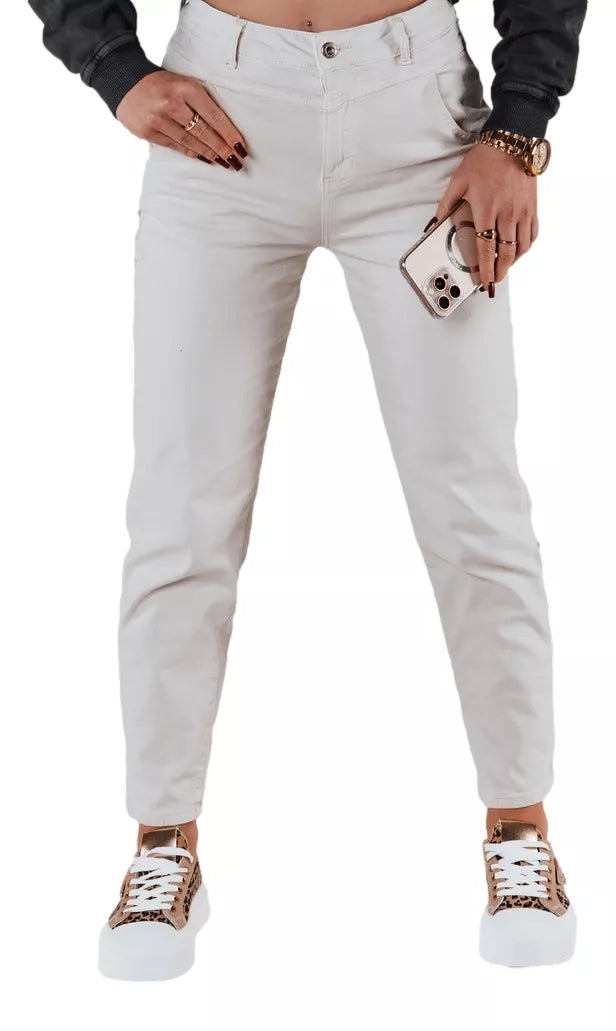 Moteriški rusvos spalvos džinsai Evin