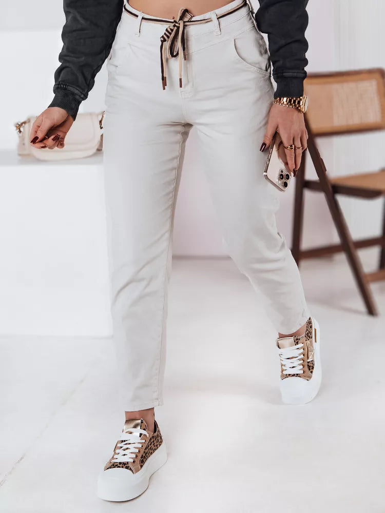 Moteriški rusvos spalvos džinsai Evin