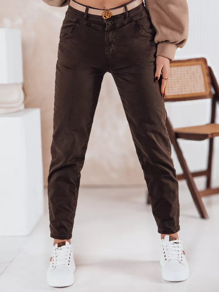 Moteriški juodos spalvos džinsai Evin