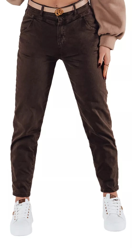 Moteriški juodos spalvos džinsai Evin