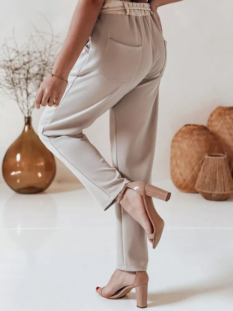 Moteriškos šviesiai rusvos kelnės Legis