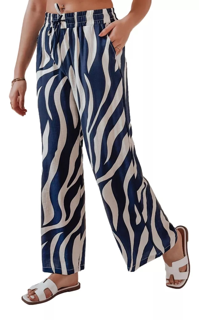 Moteriškos tamsiai mėlynos kelnės Enjoy