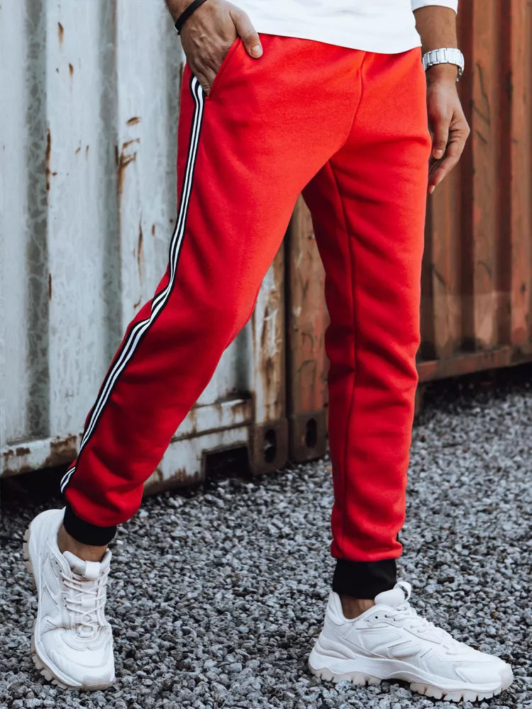 Vyriškos raudonos laisvalaikio kelnės Harin