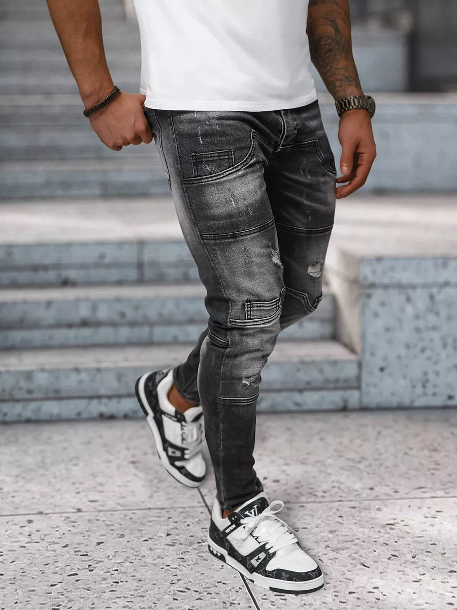 Vyriški juodos spalvos džinsai Apol