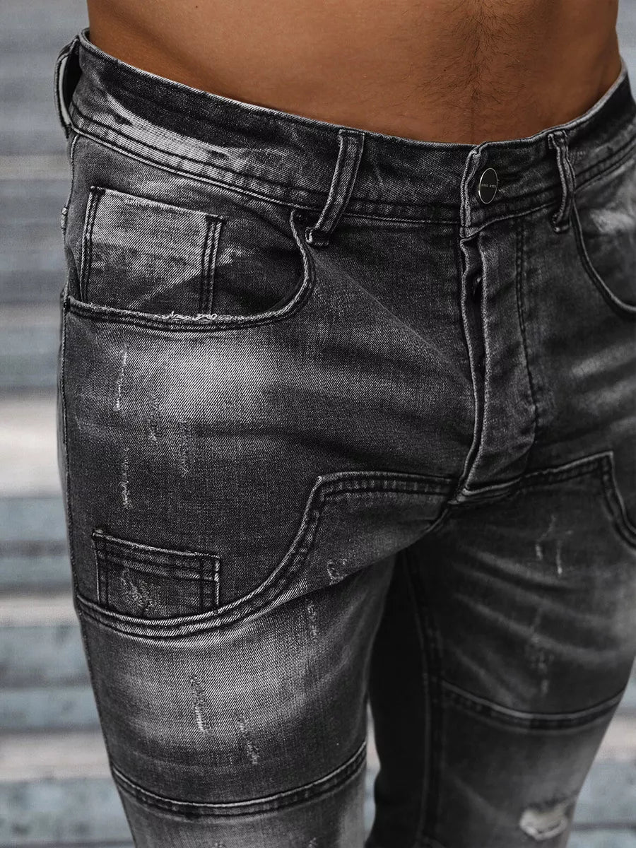 Vyriški juodos spalvos džinsai Apol