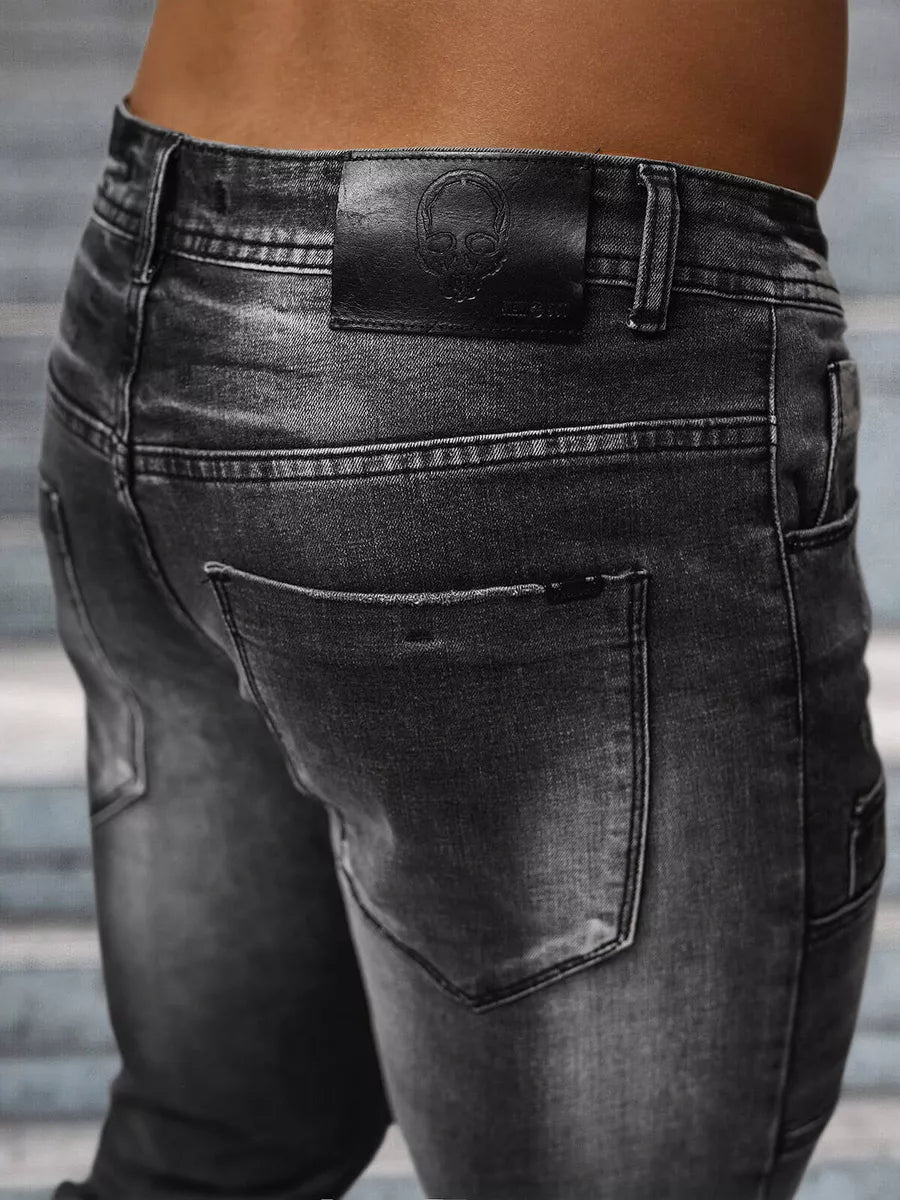 Vyriški juodos spalvos džinsai Apol