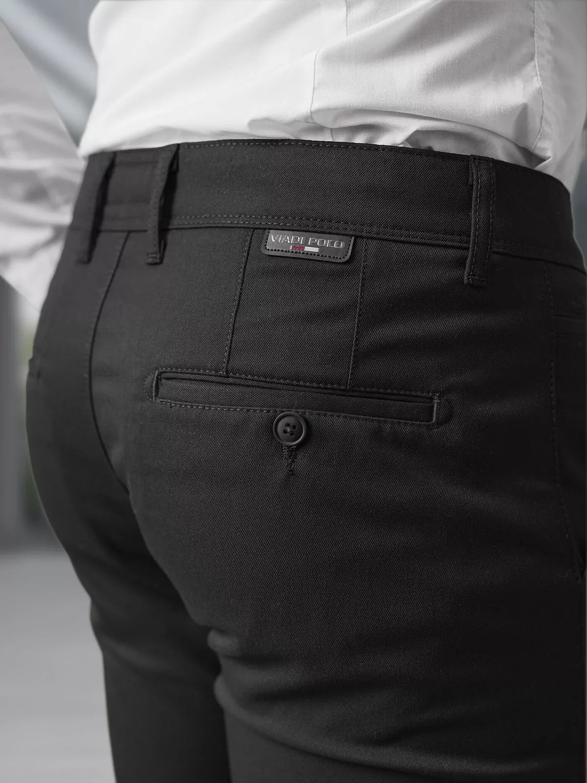 Vyriškos juodos chino kelnės Reno