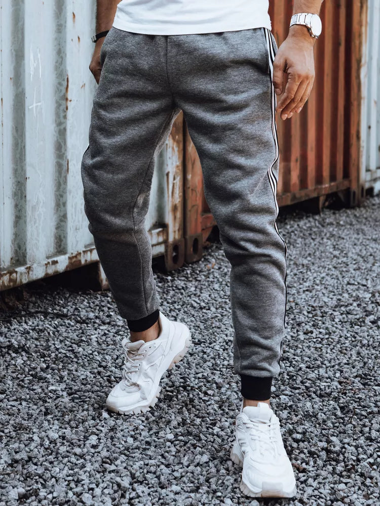 Vyriškos tamsiai pilkos laisvalaikio kelnės Harin