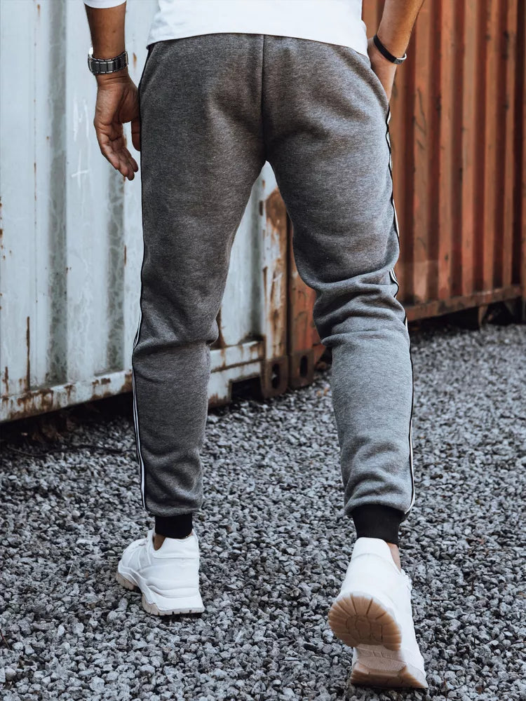 Vyriškos tamsiai pilkos laisvalaikio kelnės Harin