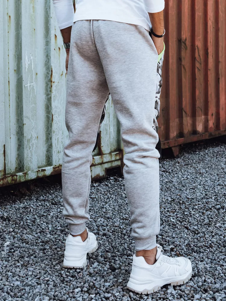 Vyriškos šviesiai pilkos laisvalaikio kelnės Army