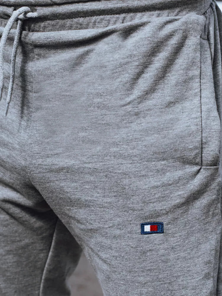 Vyriškos šviesiai pilkos laisvalaikio kelnės Denil