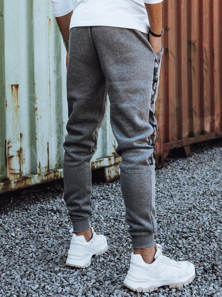 Vyriškos tamsiai pilkos spalvos laisvalaikio kelnės Superhot