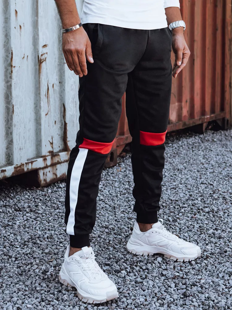 Vyriškos juodos laisvalaikio kelnės Edma