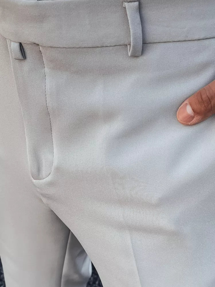 Vyriškos šviesiai pilkos spalvos elegantiškos kelnės Rad