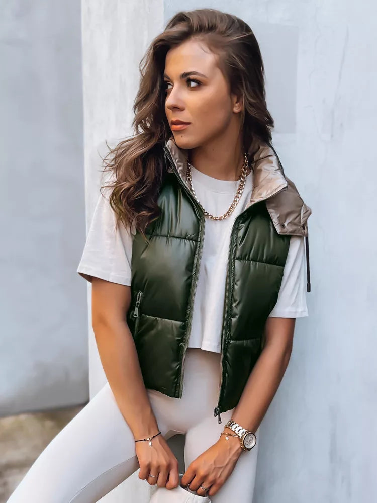 Žalia blizgi liemenė Osin