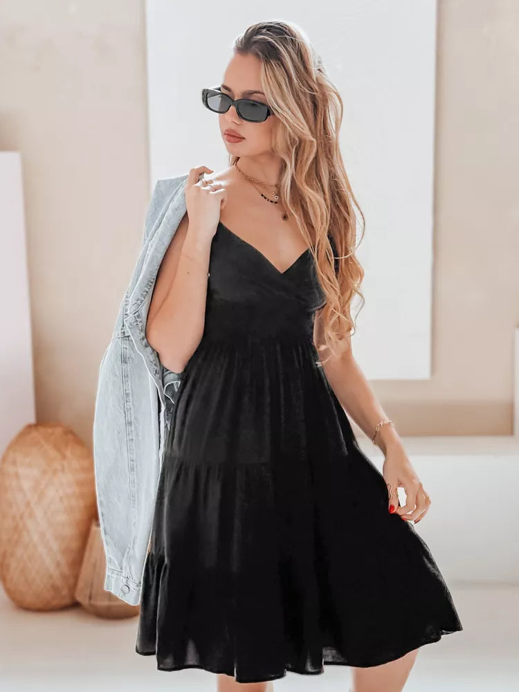 Moteriška juoda midi suknelė Missbreeze