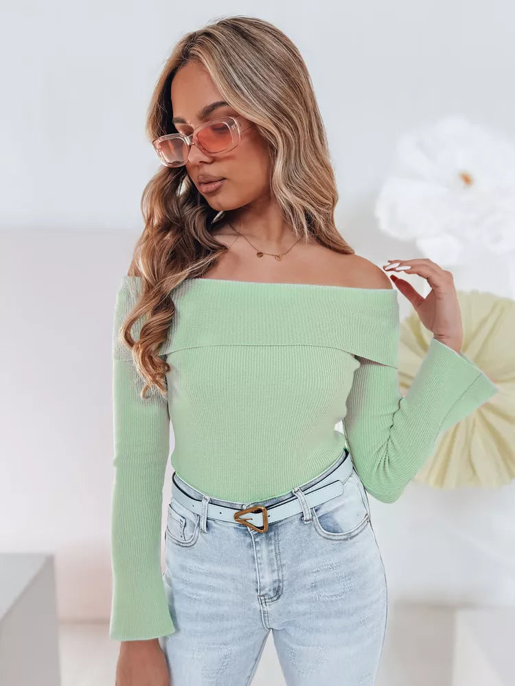 Moteriškas žalios spalvos megztinis Show