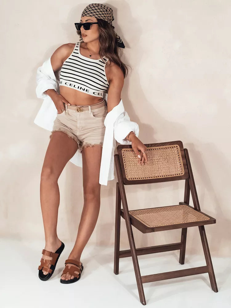 Moteriški rusvi džinsiniai šortai Sunylook