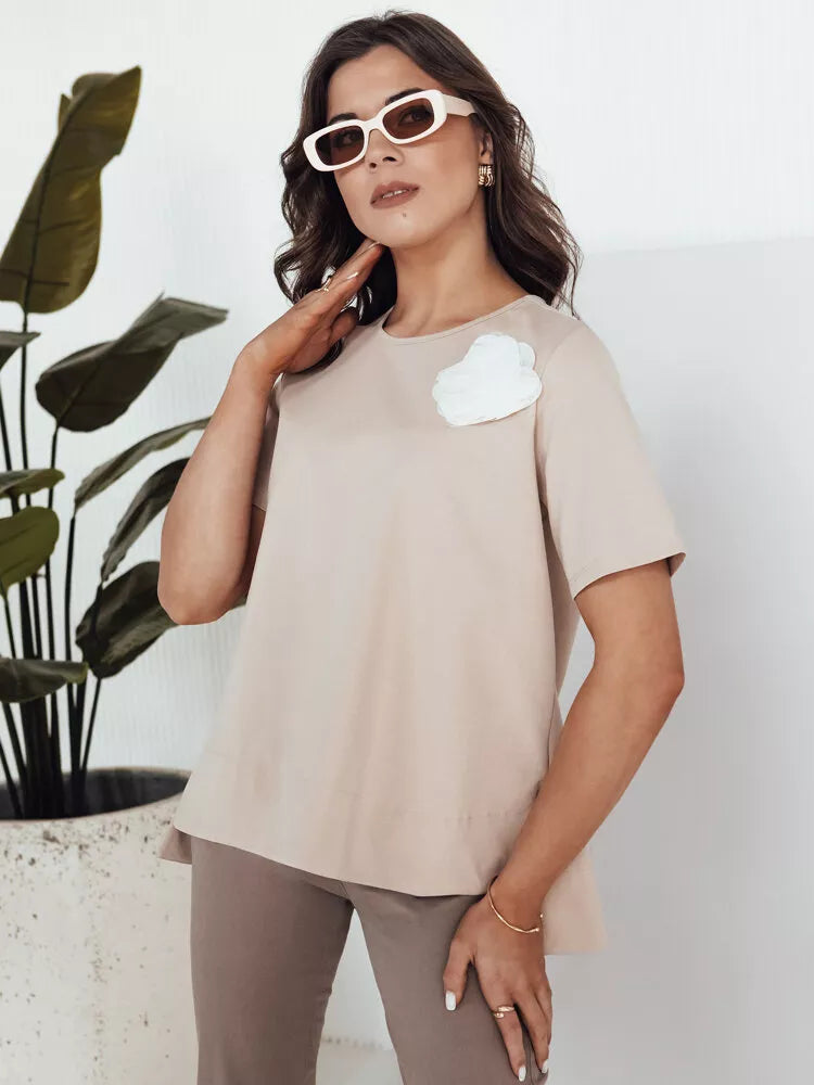 Moteriški rusvi marškinėliai Binda