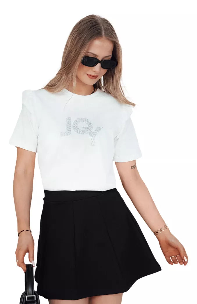 Moteriški balti marškinėliai Joy