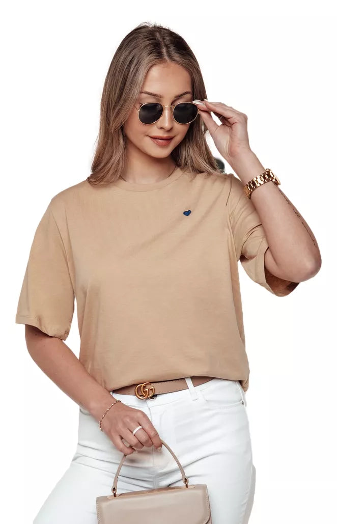 Moteriški rusvi marškinėliai Mila