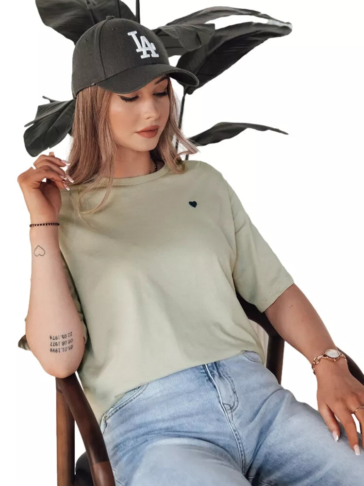 Moteriški šviesiai žalios splavos marškinėliai Mila