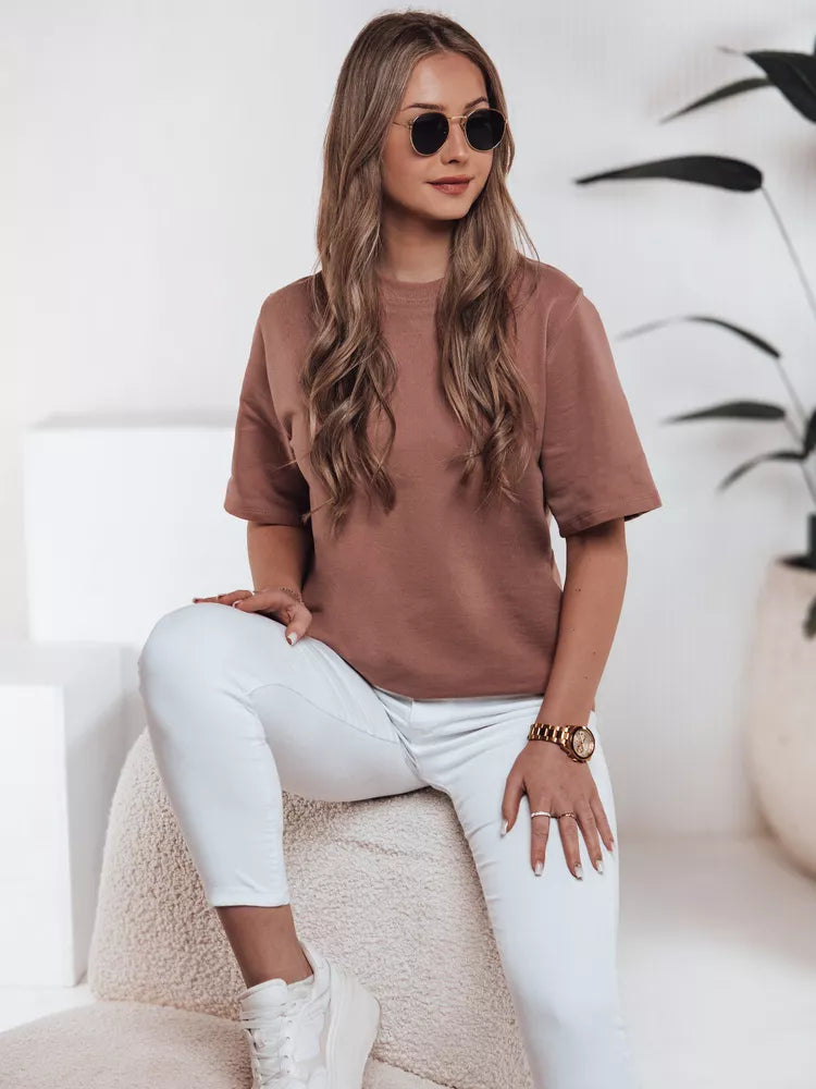 Moteriški rudos spalvos marškinėliai Silvi