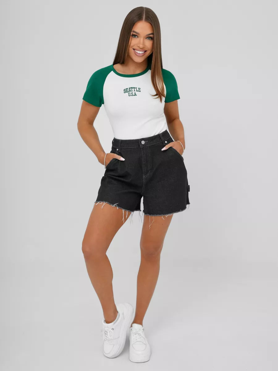 Moteriški balti/žali  marškinėliai Seattle USA