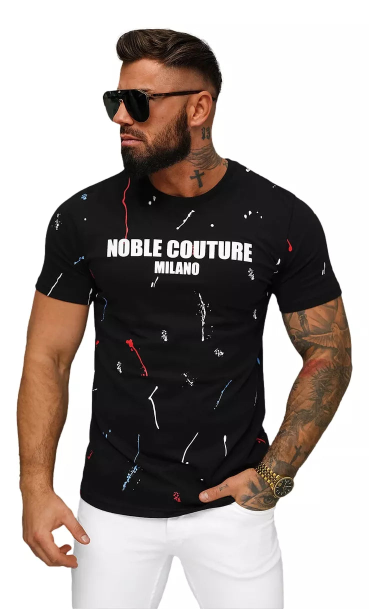 Vyriški juodos spalvos marškiniai Milan