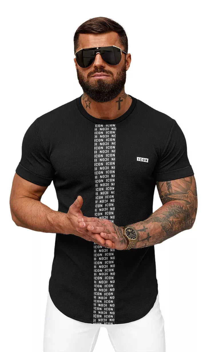 Vyrški juodi marškinėliai Evin