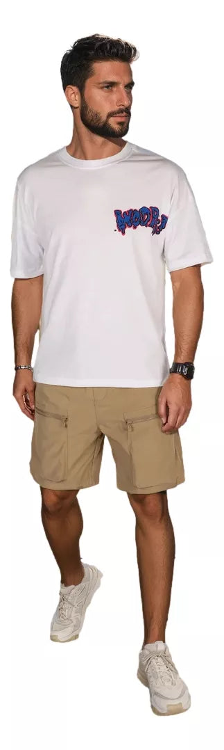 Vyriški balti marškinėliai Woops