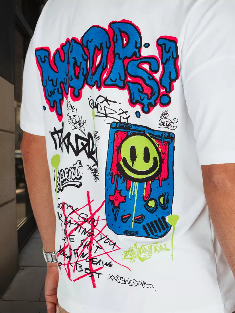 Vyriški balti marškinėliai Woops