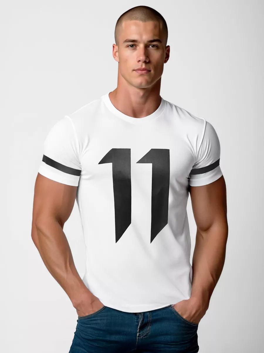 Vyriški balti marškinėliai Eleven