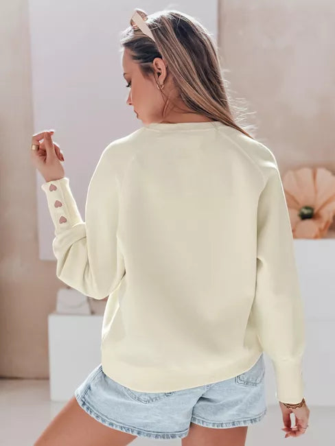 Moteriškas gelsvos spalvos džemperis Love