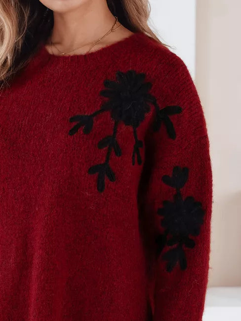 Moteriškas bordo megztinis Daga