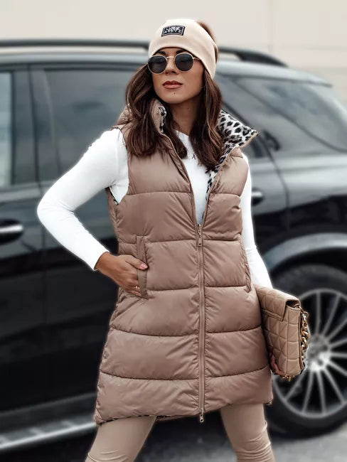 Moteriška ruda dvipusė liemenė Elegancio