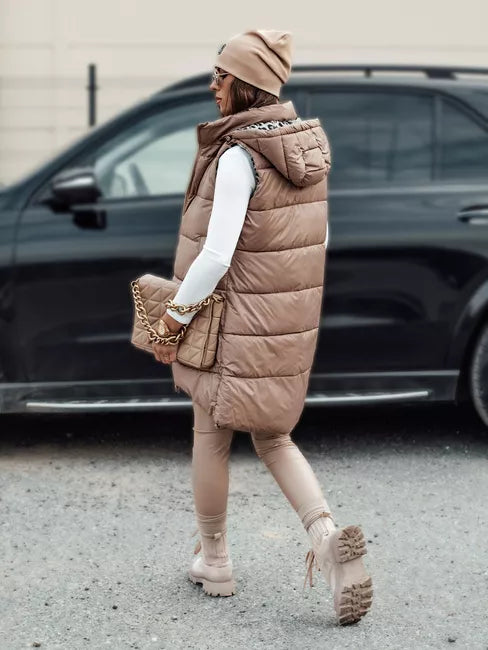 Moteriška ruda dvipusė liemenė Elegancio