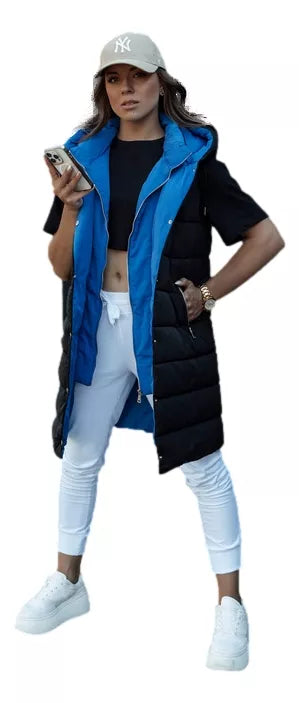 Moteriška juoda /mėlyna liemenė Chester