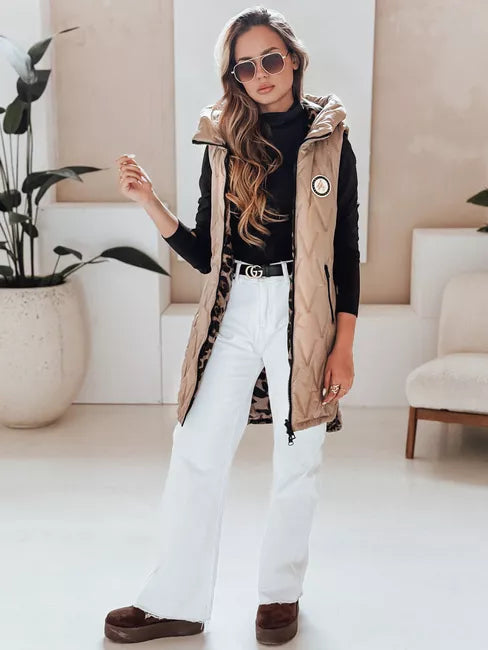 Moteriška ruda dvipusė liemenė Bora